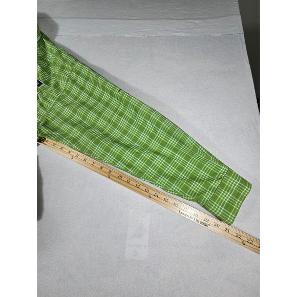 Columbia PFG Super Bahama Fishing Shirt Mens Medium Green Plaid Long Sleeve UPF - Picture 5 of 12